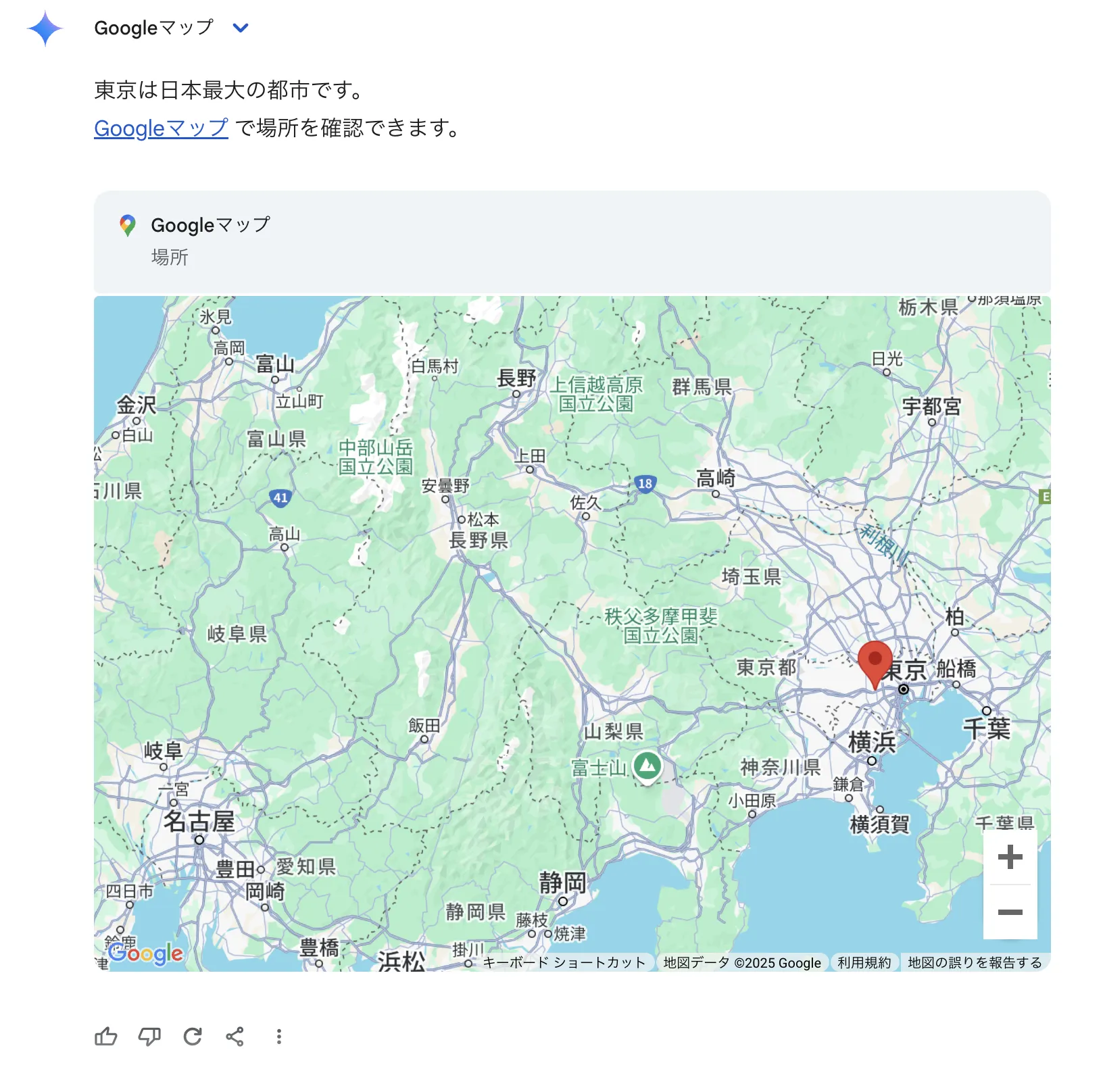Gemini 2.0 flash が生成した回答